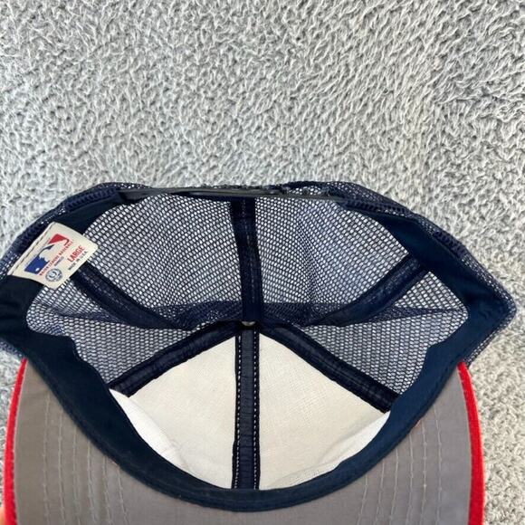 Vintage Chicago White Sox Hat White Blue Mesh Trucker Embroidered Large USA 80s - Picture 6 of 7